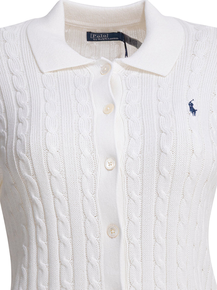 Polo Ralph Lauren Cardigan With Logo Knitwear - Bianco | 79136d328068263b8f7dfd0394193e3e2805bee4