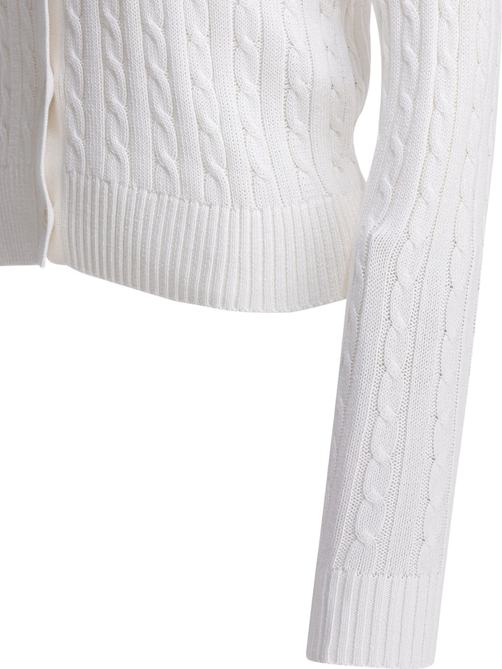 Polo Ralph Lauren Cardigan With Logo Knitwear - Bianco | 9a3b5653bcdd76b5859244034a061c1bf7996b80