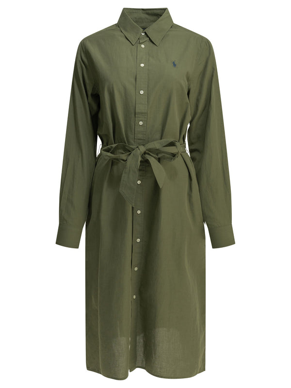 Chemisier Midi Dress With Logo Abiti Verde