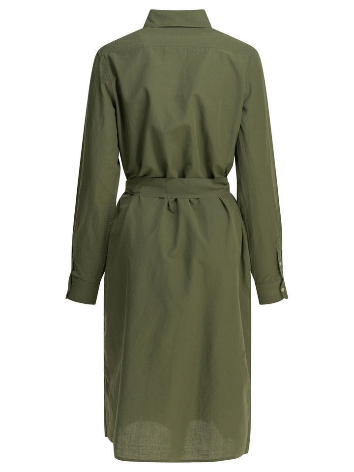 Polo Ralph Lauren Chemisier Midi Dress With Logo Abiti - Verde | 11a11fb103260471a4fae35176acf26919b596bf