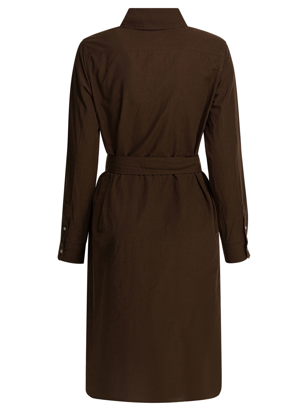 Polo Ralph Lauren Cotton And Linen Midi Dress Abiti - Marrone | 6822b6a19ba84a08475d52b551c7c18af31e9e66