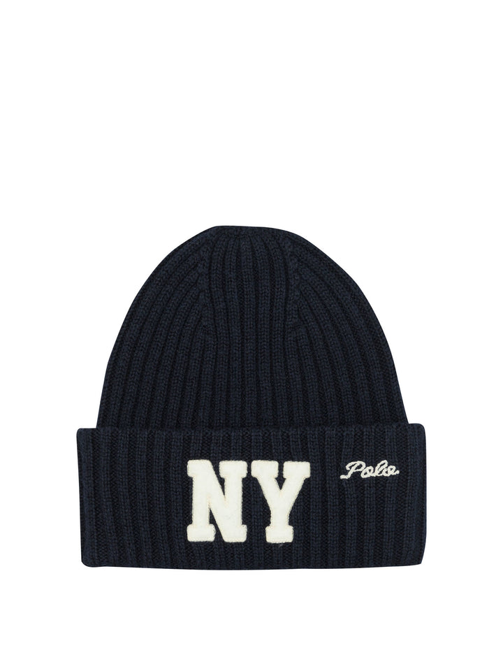 Polo Ralph Lauren Wool Beanie Cappelli - Blu | 4e9f712f84510c3968a3de8984e23ab4800ab19f