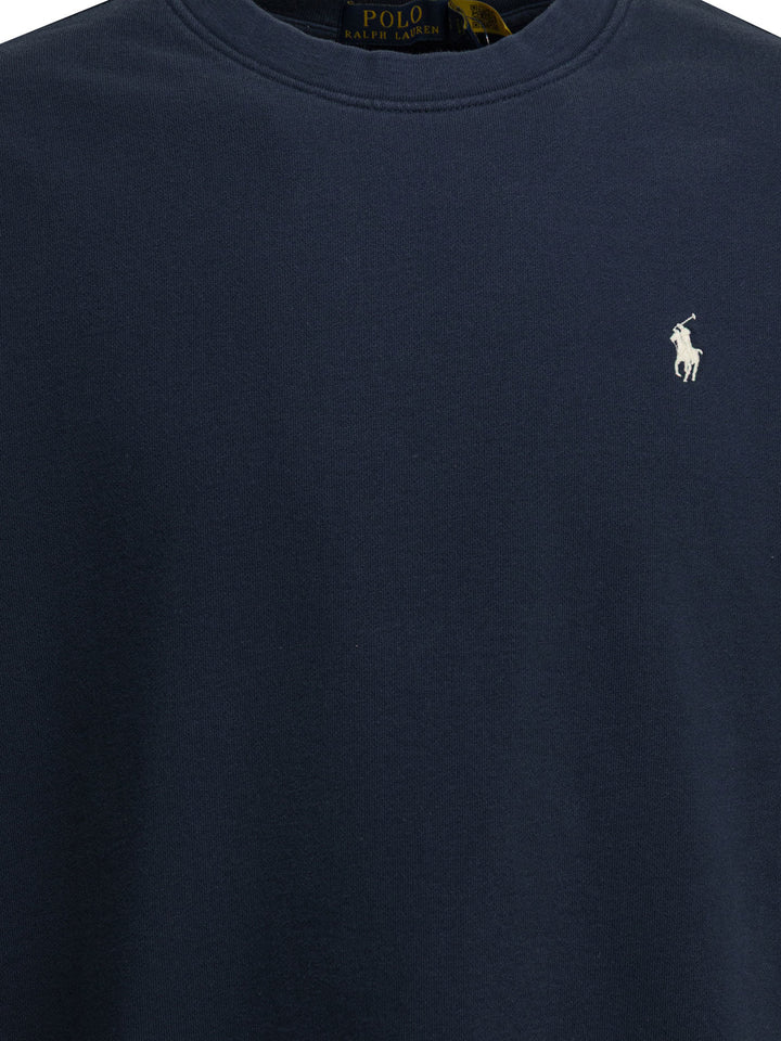 Polo Ralph Lauren Crewneck Sweatshirt With Logo Sweatshirts - Blu | d80bf37d190e62a1de639569df8ad67704ac3a18