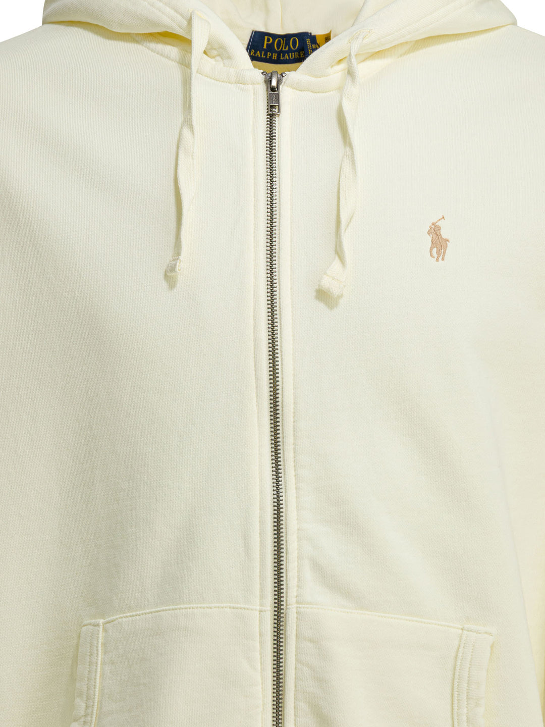 Polo Ralph Lauren Sweatshirt With Zipper And Logo Sweatshirts - Bianco | f64a300ceb2db17ae285bd7df60499fb714ada73