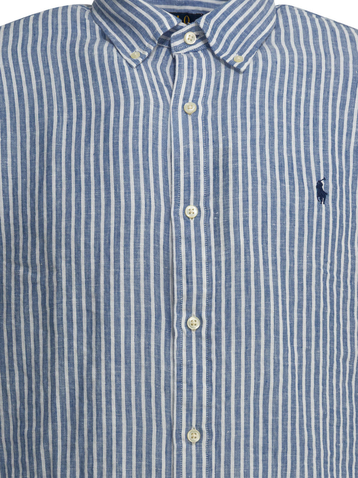 Polo Ralph Lauren Custom-Fit Casual Shirt With Logo Shirts - Light blue | 1584b0c8312d1f41b2c83129a6d7d1db9b06bd1a