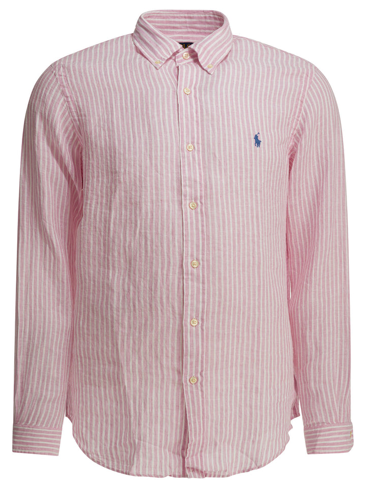 Polo Ralph Lauren Custom-Fit Casual Shirt With Logo Shirts - Rosa | 79c7249155b5462ffce002ec2c14cbc129f1ce6e
