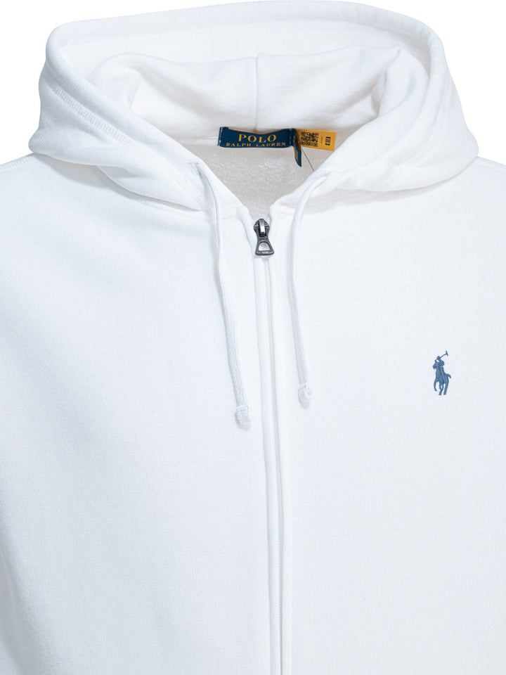 Polo Ralph Lauren Full Zip Sweatshirt With Logo Sweatshirts - Bianco | fa38f3a39f6e36f482df752fd0f83dd09c2776b7