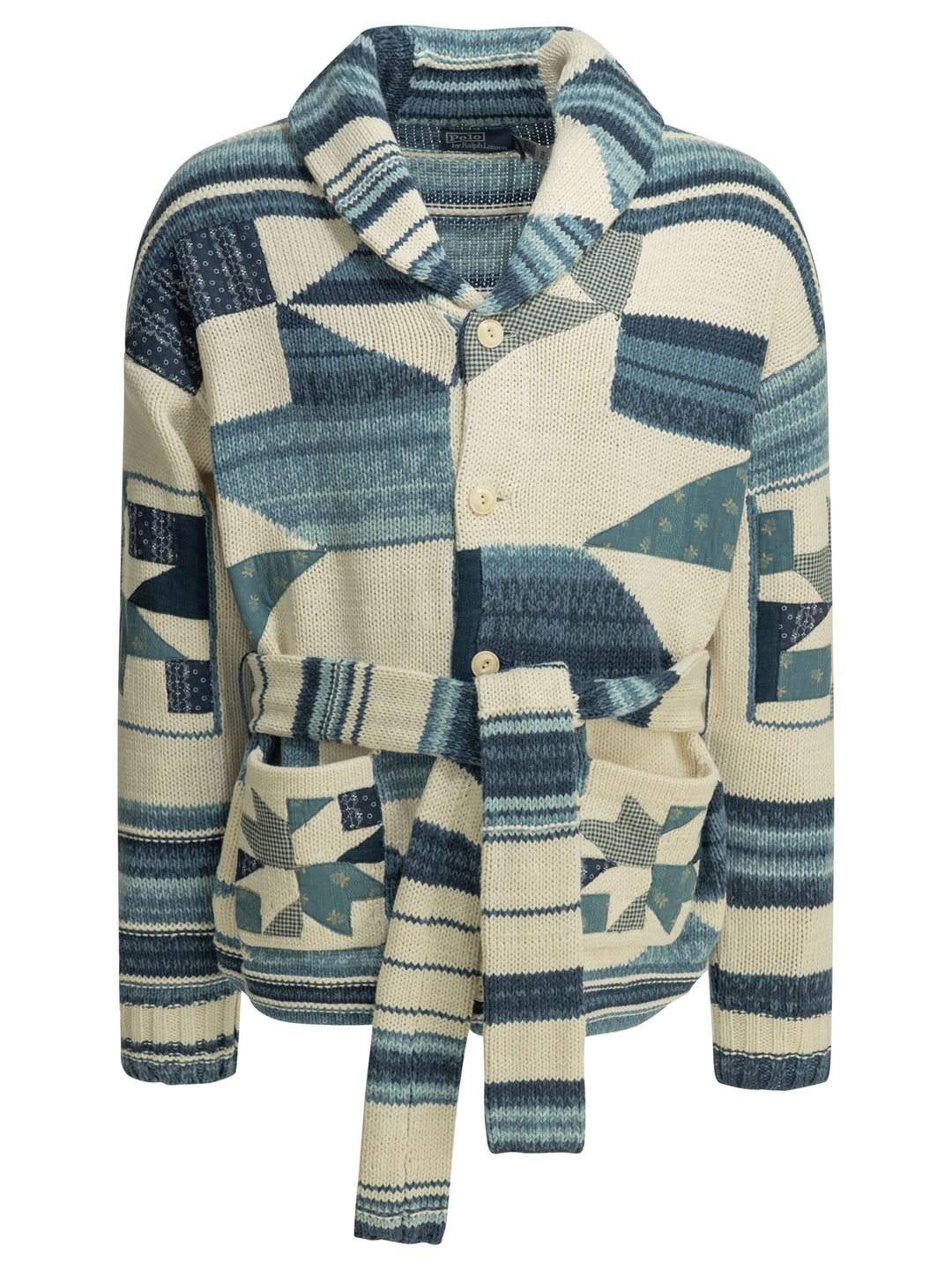 Polo Ralph Lauren Woven Knit Cardigan Knitwear - Blu | 80492cce9376bb9f4f90430cb4ccaaec87f19978