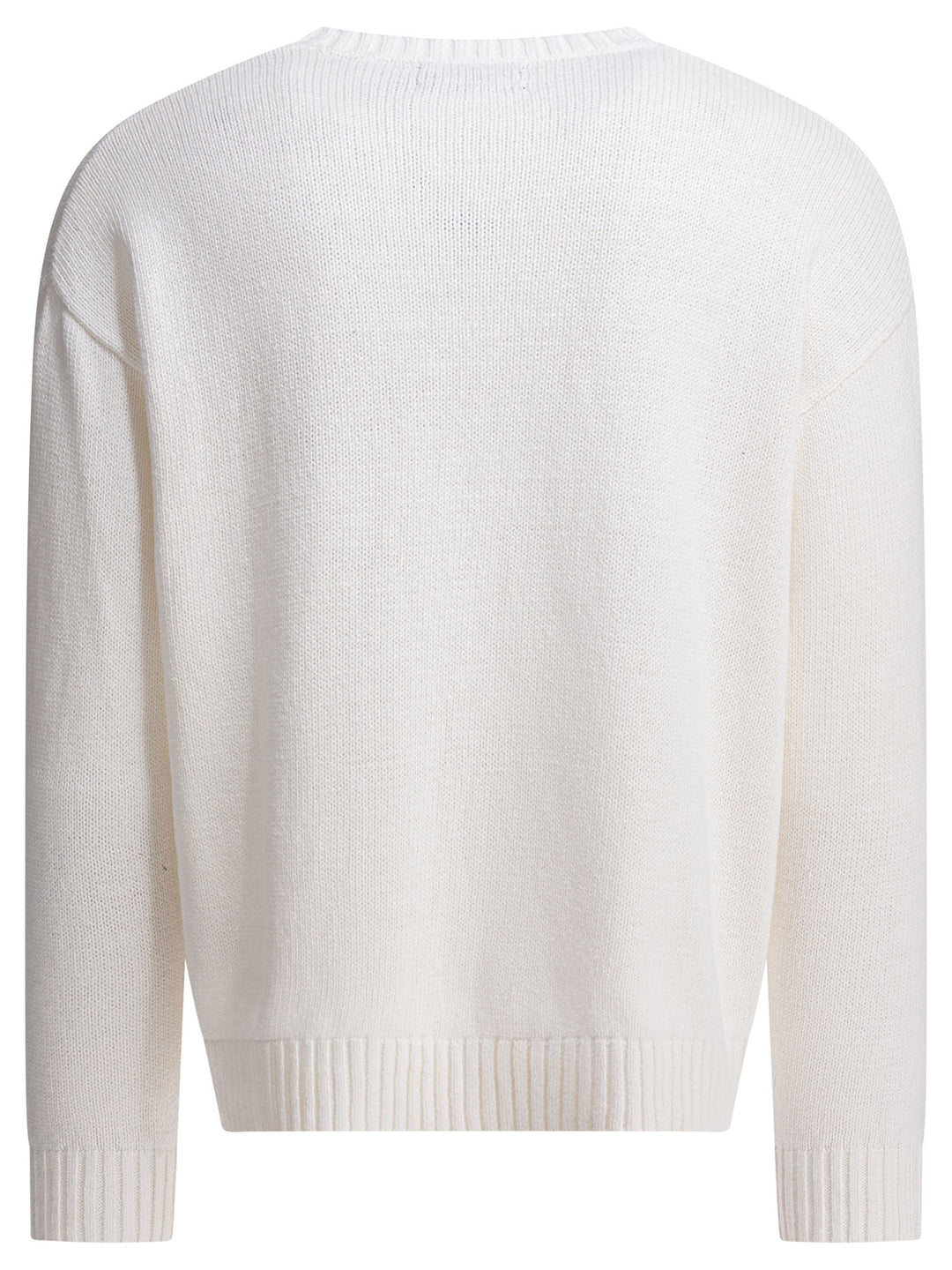 Polo Ralph Lauren Crew-Neck Sweater With Logo Knitwear - Bianco | 54070dec7be4a864de929e0c4eb88f1b55625a47
