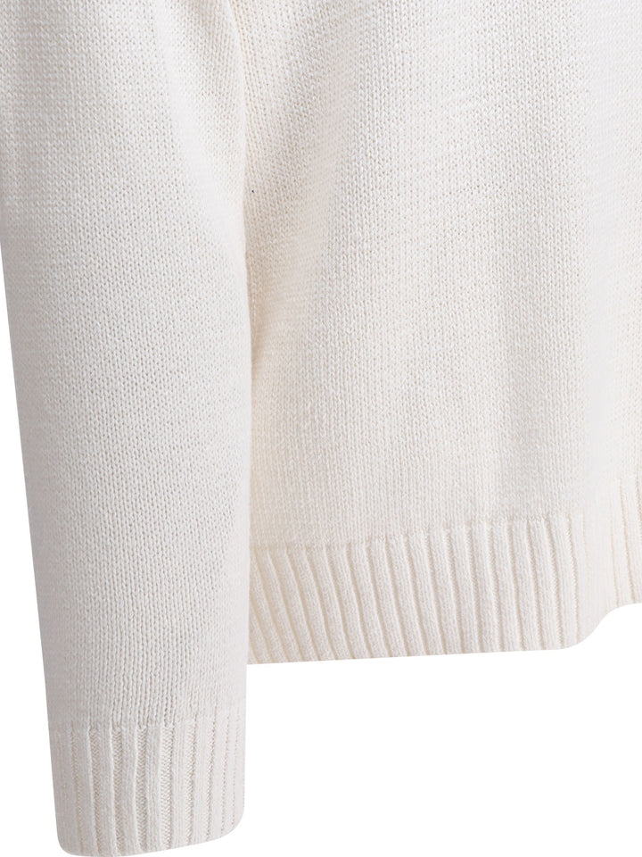 Polo Ralph Lauren Crew-Neck Sweater With Logo Knitwear - Bianco | e72ab96b14cd980574c1ebd3d799b82d9b9de748