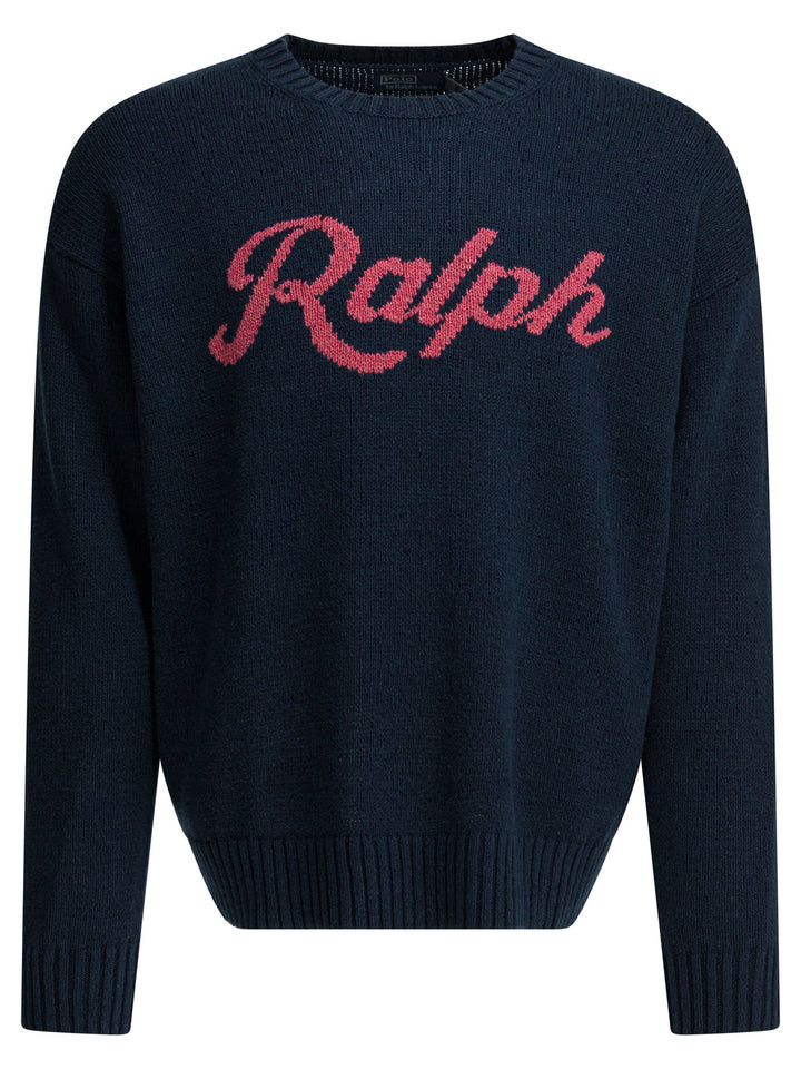 Polo Ralph Lauren Crew-Neck Sweater With Logo Knitwear - Blu | 606eb1d66f263d39c2c4ee2bff08126394c472e5