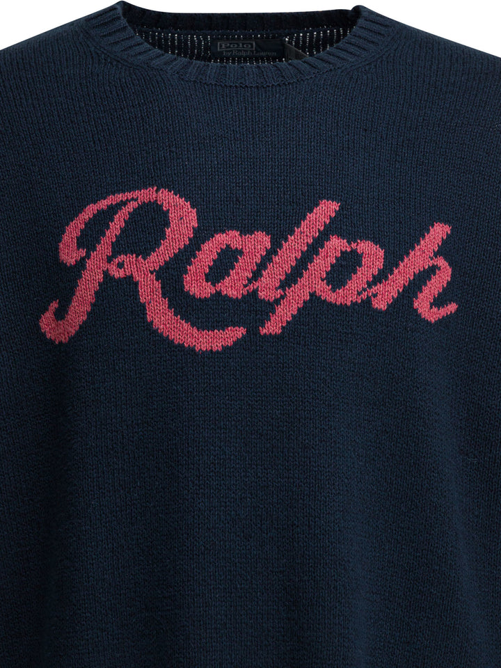 Polo Ralph Lauren Crew-Neck Sweater With Logo Knitwear - Blu | 1e74d4f7b35c7196414f4400d1bf32e2482ed18a