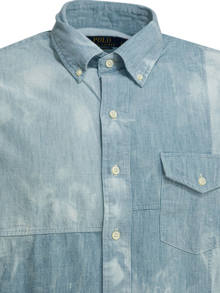 Polo Ralph Lauren Tie-Dye Classic-Fit Casual Shirt Shirts - Blu | ff20c388cfafcbe257746becbbc2af681d7749b2