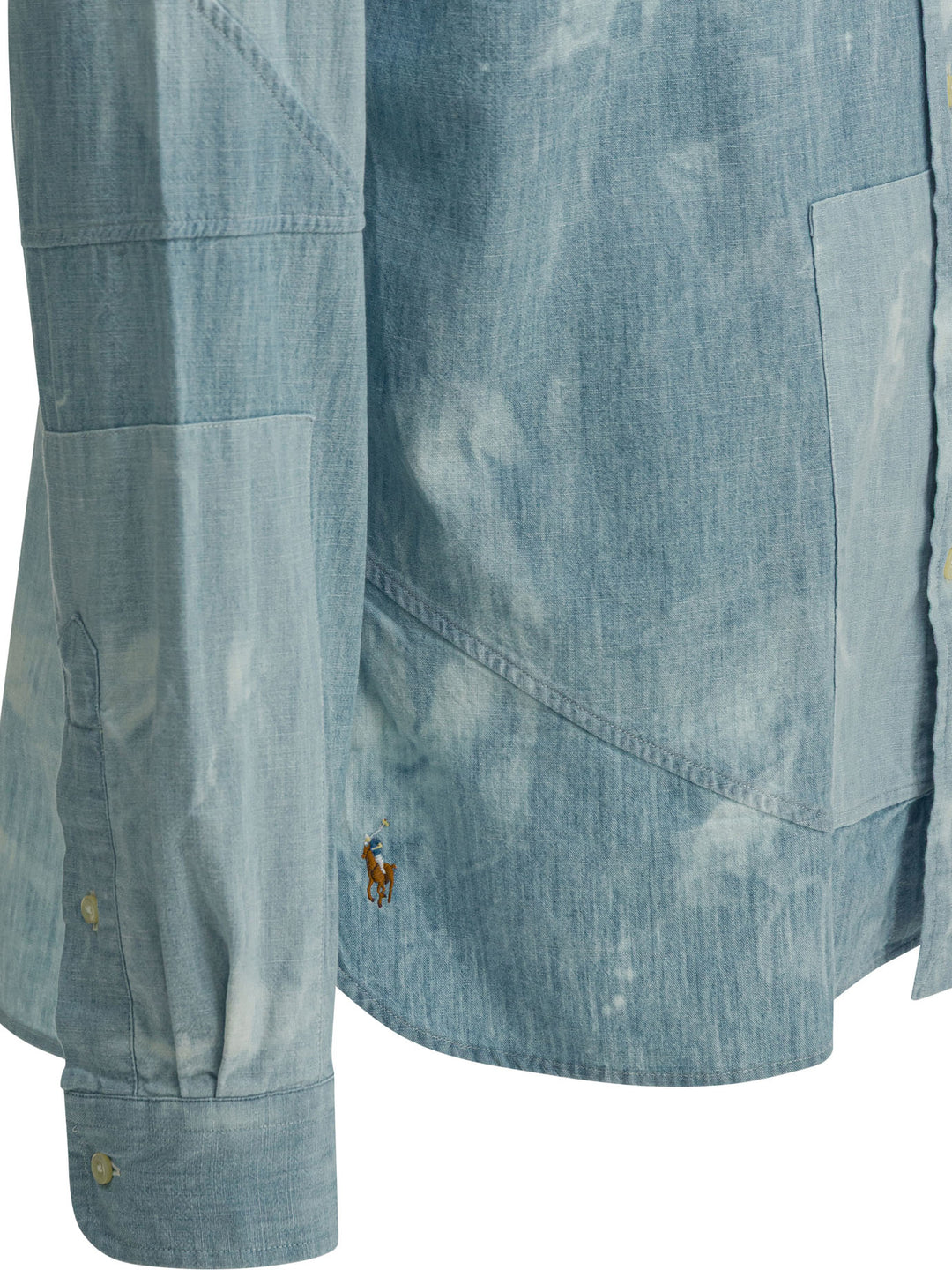 Polo Ralph Lauren Tie-Dye Classic-Fit Casual Shirt Shirts - Blu | b184e628fa644e45e2dd34d34636a7a25f8fae9b