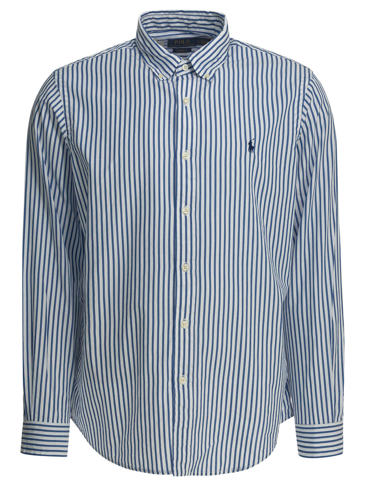 Polo Ralph Lauren Custom-Fit Casual Shirt With Logo Shirts - Bianco | 7afe52c7faab6dd8da1506e692bd32dfb8fdbb00