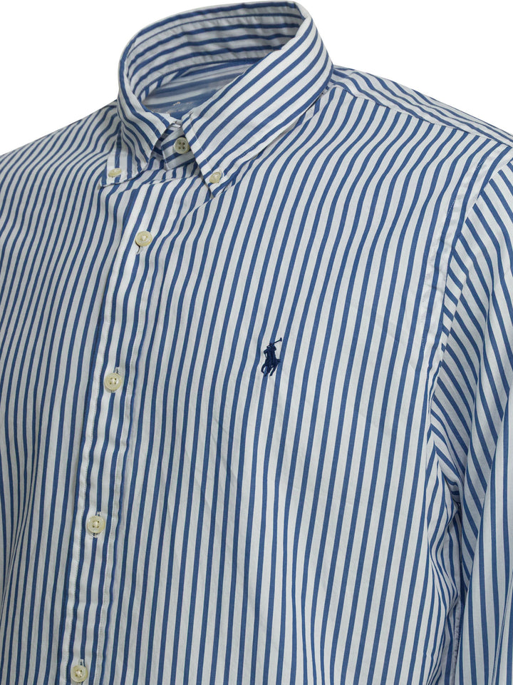 Polo Ralph Lauren Custom-Fit Casual Shirt With Logo Shirts - Bianco | 464c8c9e3b8fd79f5490491a3943fc407deed941