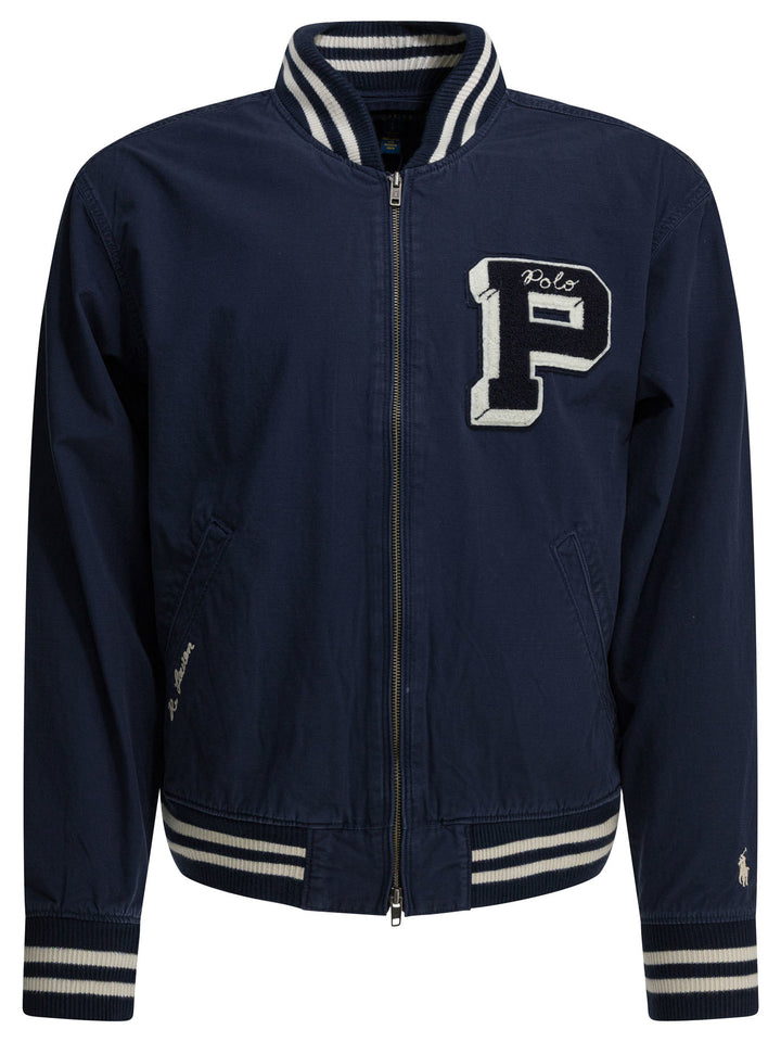 Polo Ralph Lauren Bomber Jacket With Logo Jackets and Coats - Blu | d0911a44f3a304172194115891998fffcbe6da28