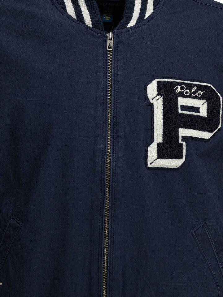 Polo Ralph Lauren Bomber Jacket With Logo Jackets and Coats - Blu | b7c785ef001a17bf6e16ae3507c0891ec40eeb52