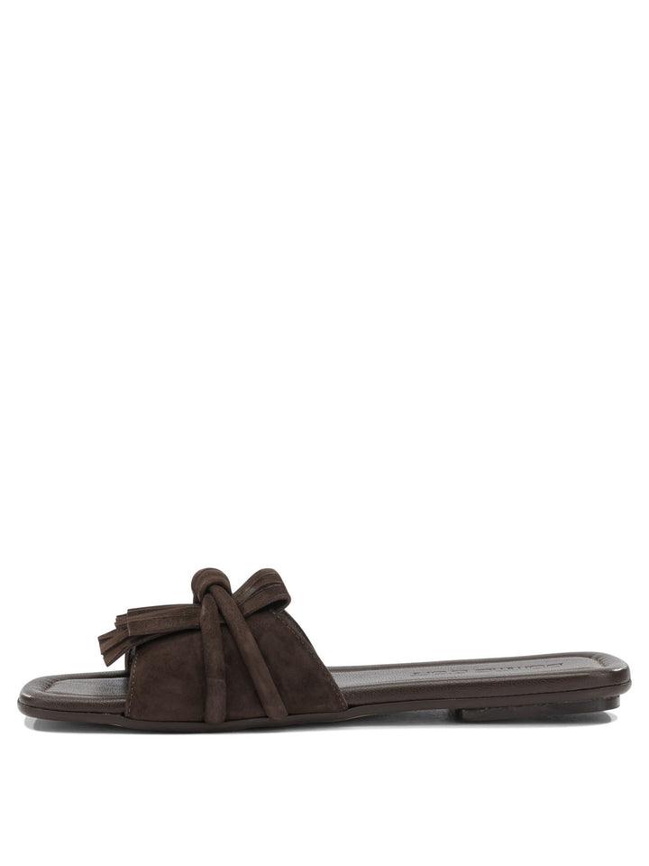Pomme D'Or Slide In Pelle Scamosciata Sandali - Marrone | 251e659ed2544b236af97a5d9f4f057b1d46733f