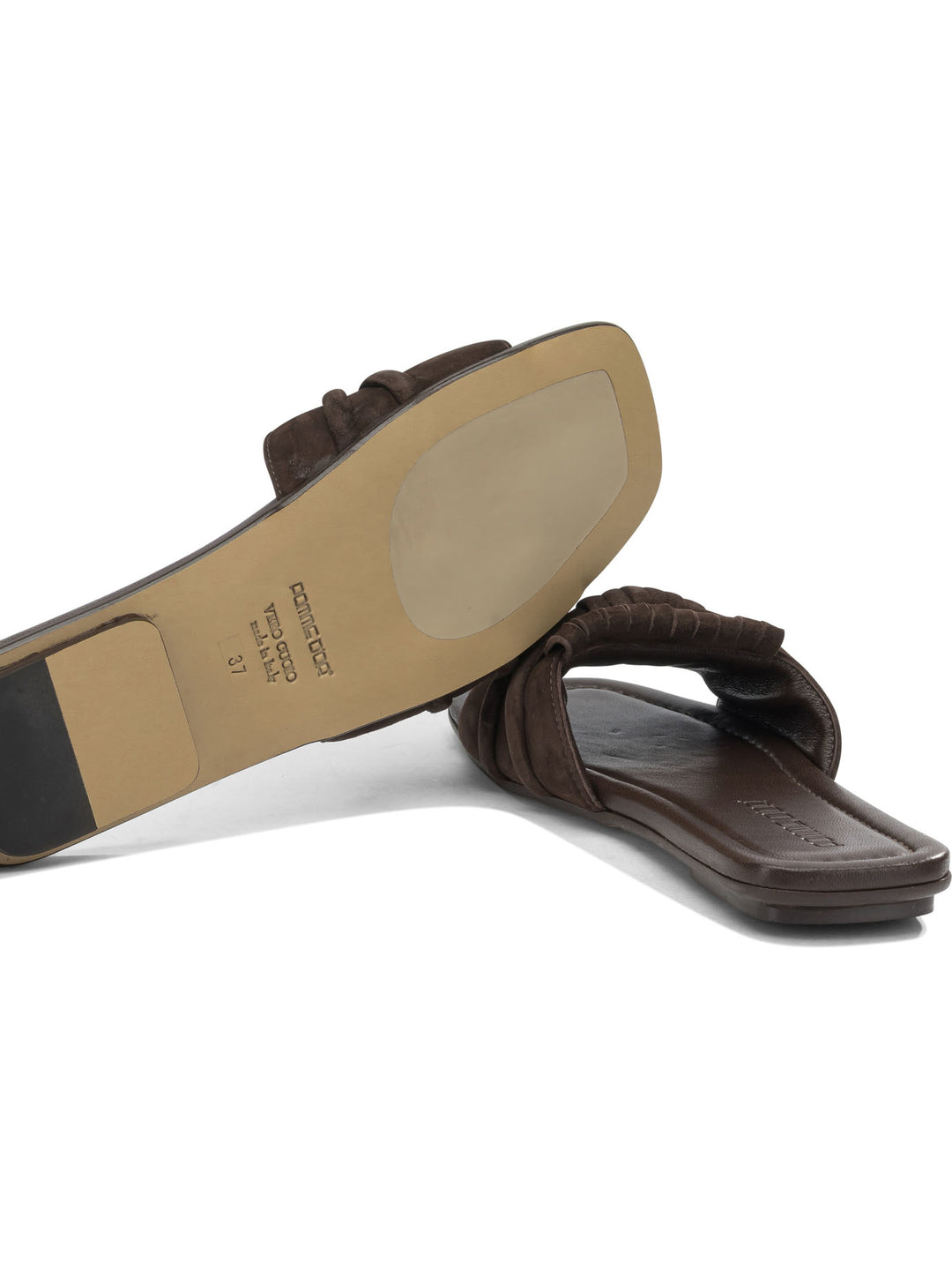 Pomme D'Or Slide In Pelle Scamosciata Sandali - Marrone | 4662a7e97eaf7f6a5b80871d57161f0fc6d7088b