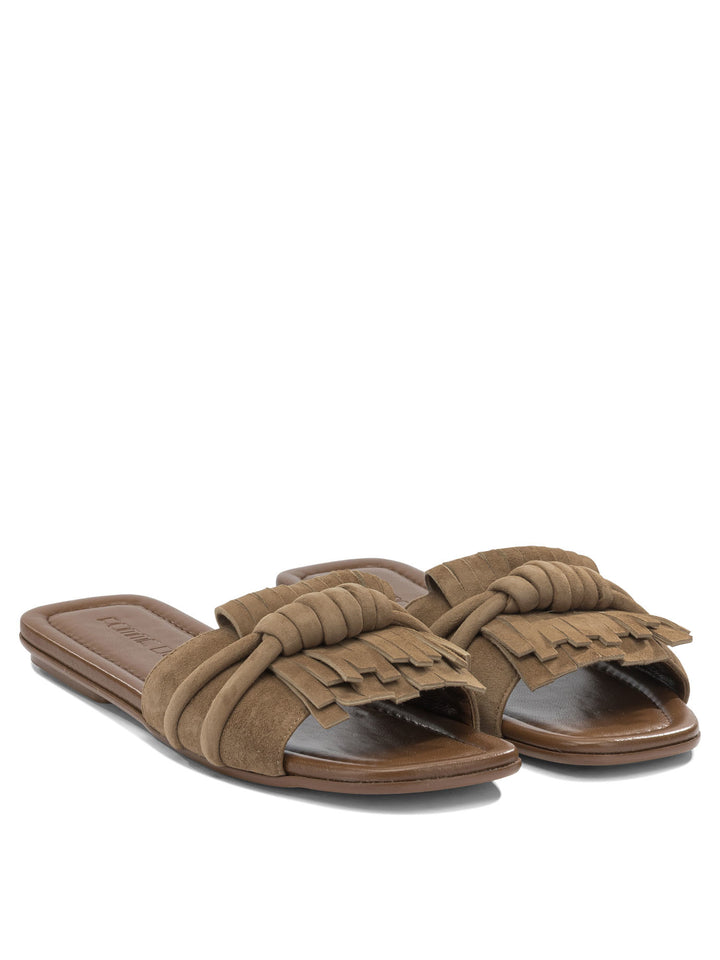 Pomme D'Or Slide In Pelle Scamosciata Sandali - Marrone | c2387e2634868d94b94493a1312d94d3dc3c4021