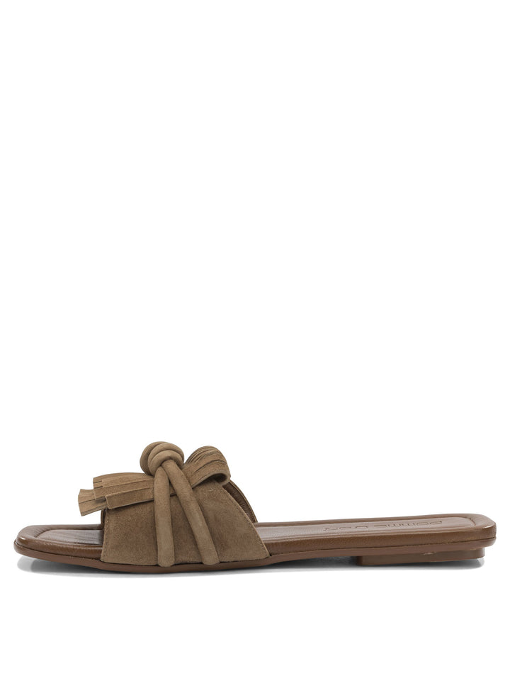 Pomme D'Or Slide In Pelle Scamosciata Sandali - Marrone | a1550beff5bb6c084ea4601699fcfe4a74eb46dc