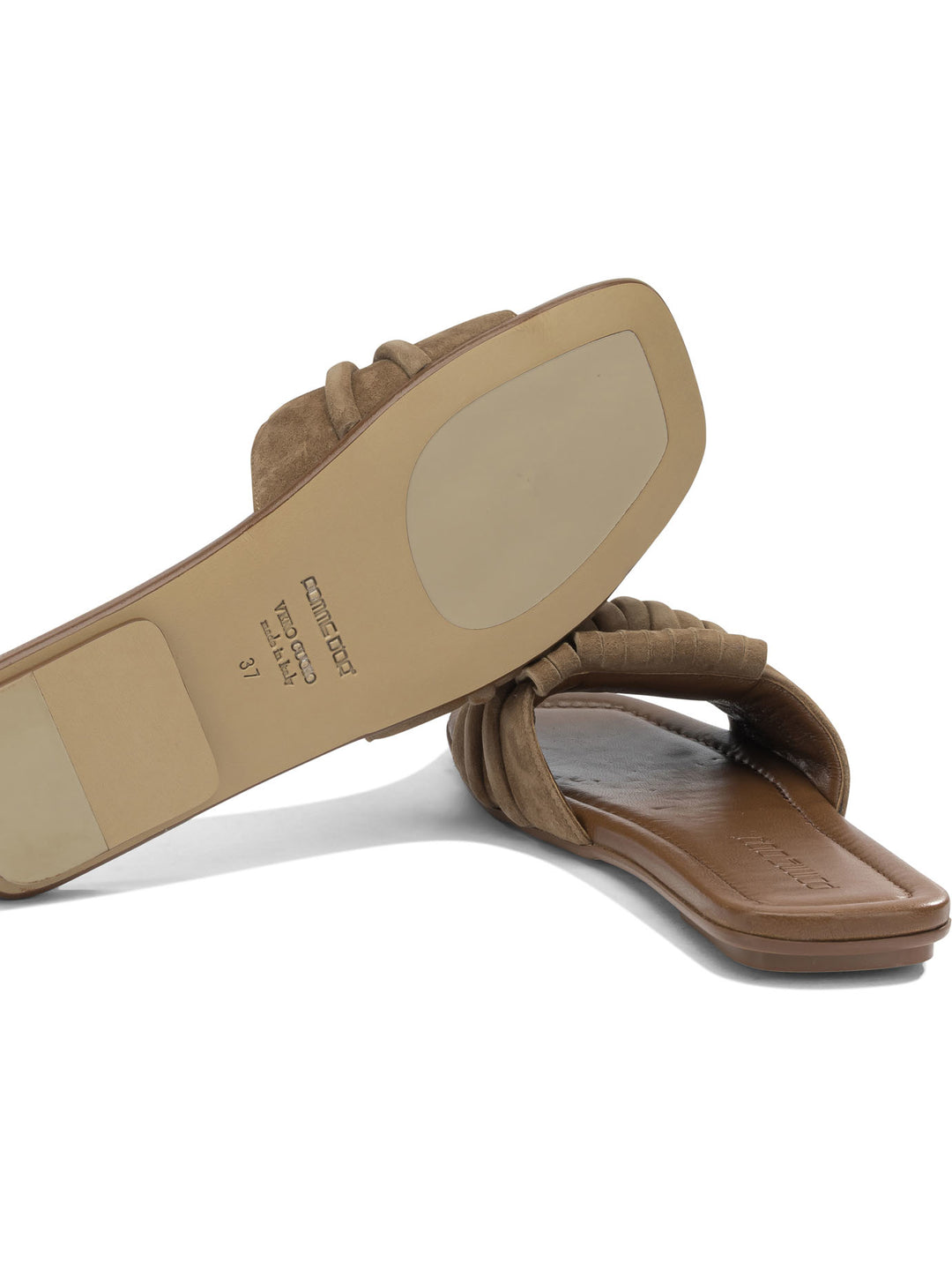 Pomme D'Or Slide In Pelle Scamosciata Sandali - Marrone | b367192da1934ccc2ed43fbfb661ec080123ae57