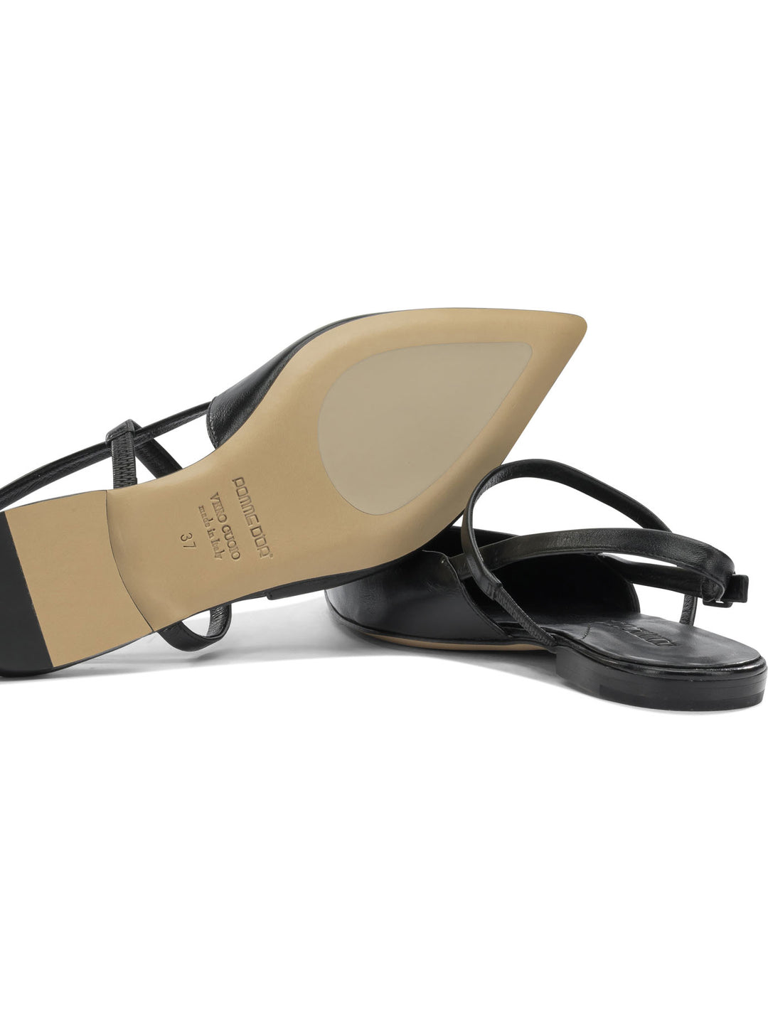 Pomme D'Or Ballerine Slingback In Pelle Ballerinas - Nero | bb9348bcc13a44500ee62a7ee25bfde6b78fc822