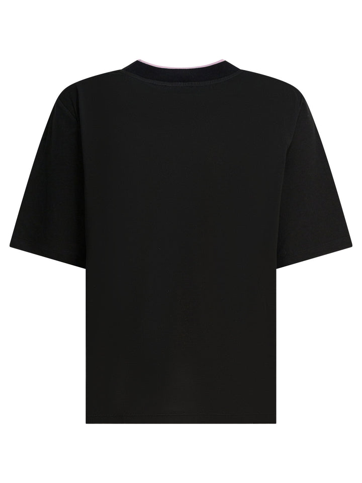 Pucci Cotton And Silk Crewneck T-Shirt With Print T-shirts - Nero | 848d89f16f1ef76fec354c1410d00734970778bd