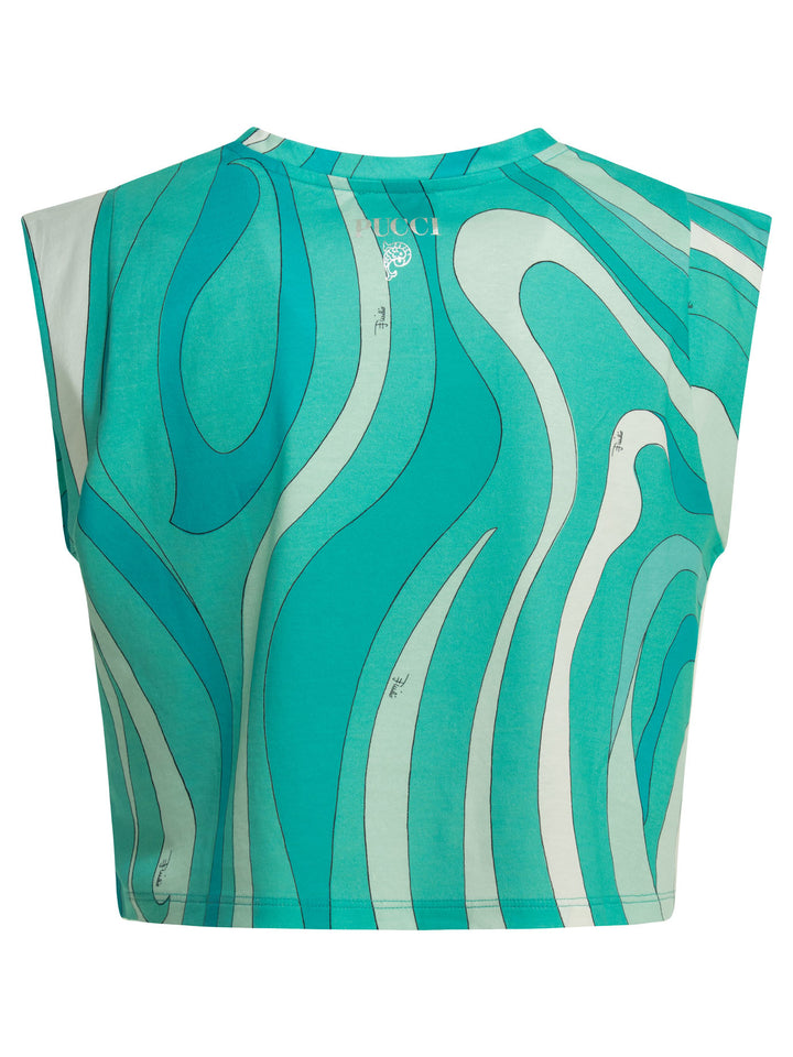 Pucci Marmo Top - Light blue | 02cd29ac67da79f64a4531652430f7f0b64fbdeb