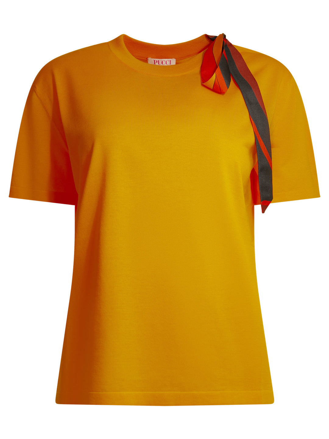 Pucci Knitted Crew Neck T-Shirt T-shirts - Arancione | a81de33c585e700a04e8fc8819e89338ca11c4ad