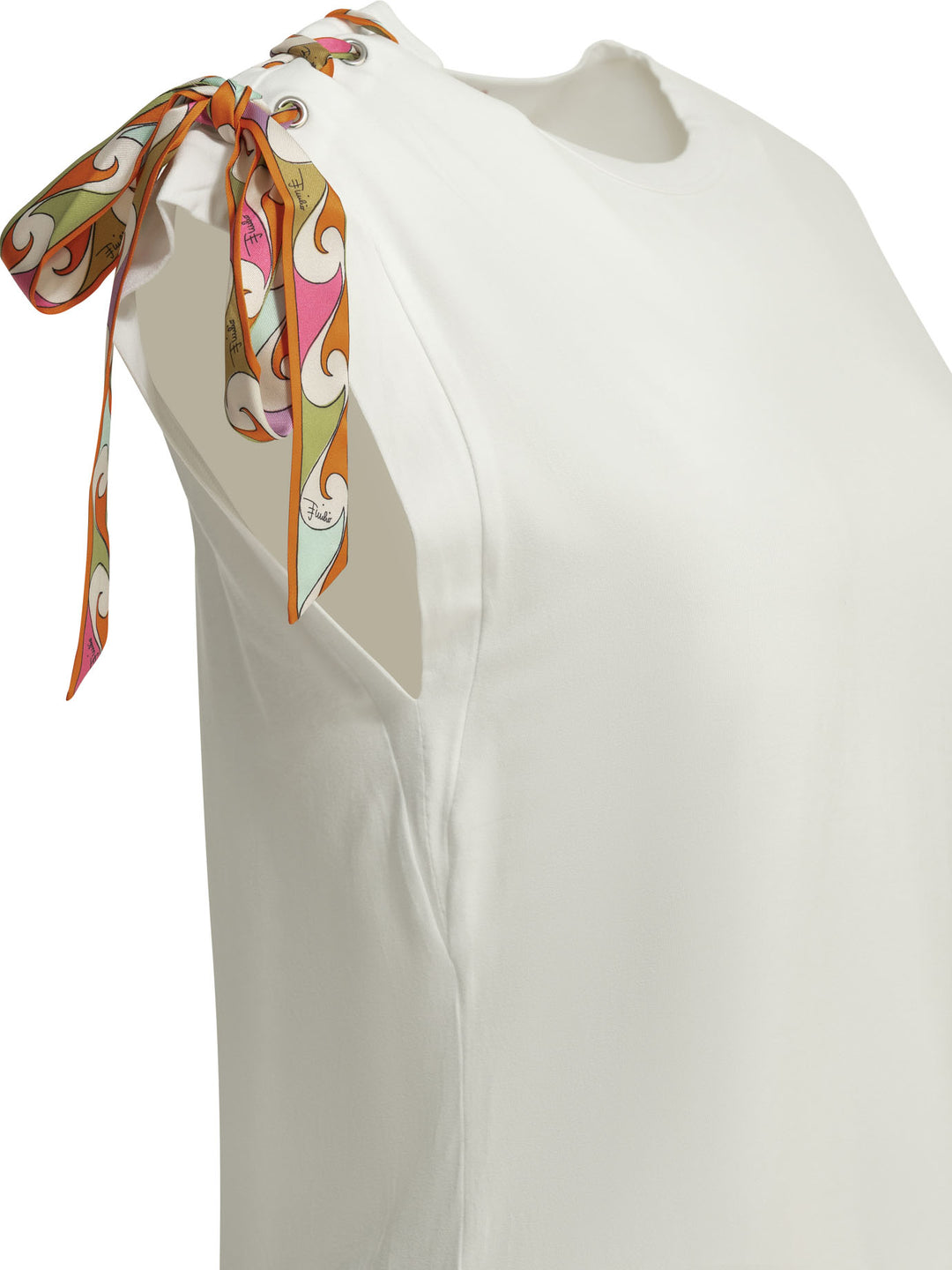 Pucci Crew-Neck T-Shirt With Printed Detail T-shirts - Bianco | e10b244f2bf3b14be251e1ee2d692e7cbb108cea