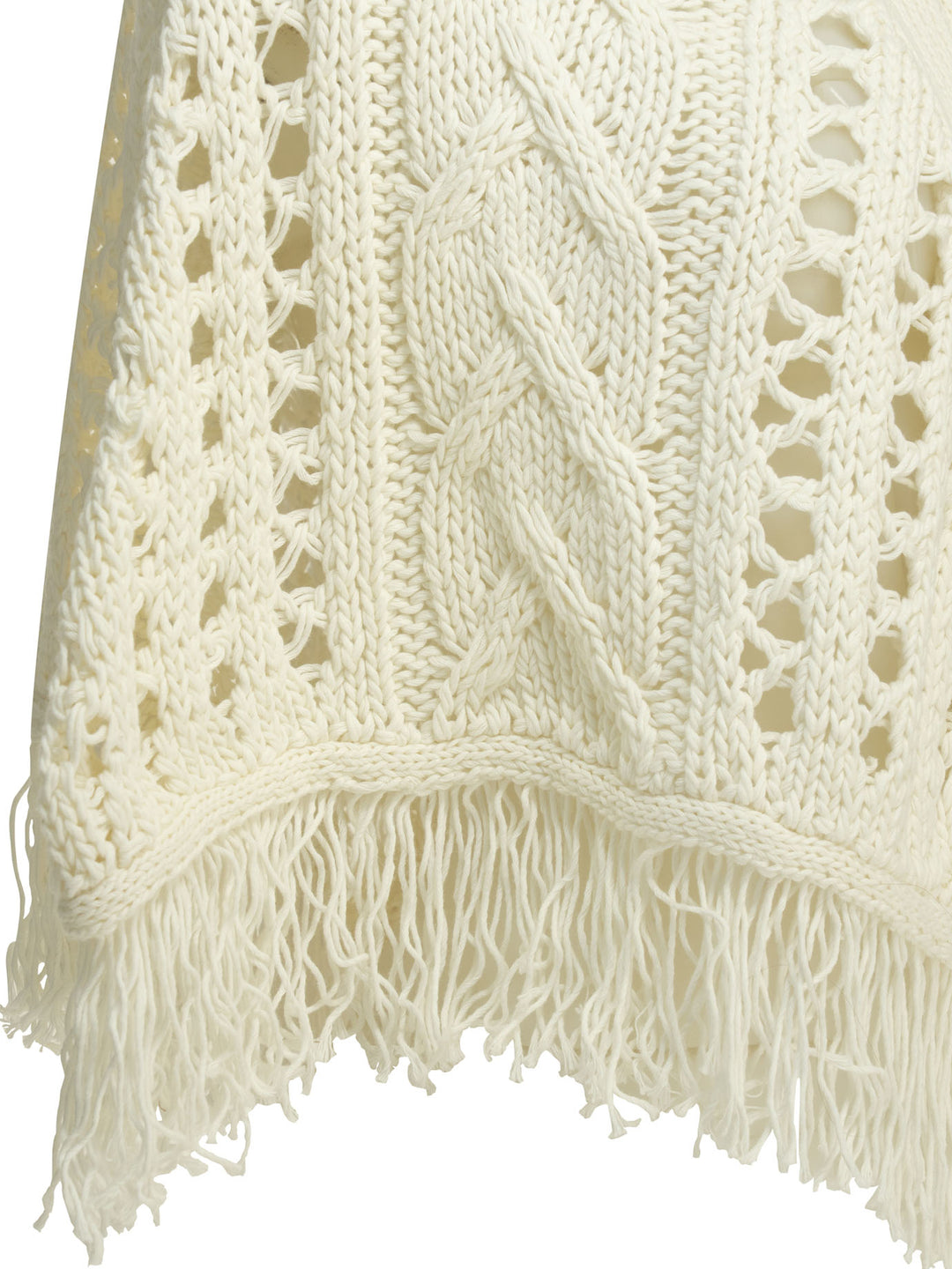 Rakkì Perforated Cotton Cape Jackets and Coats - Bianco | ab60dc524f369d38cb0c8947b1f4765db4676d71
