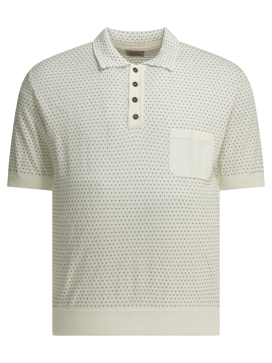 Rakkì Textured Knit Polo Shirt Buttons Polo shirts - Bianco | 0dd1bdd9e02bb5df380f8f6423dd07b745afc86f