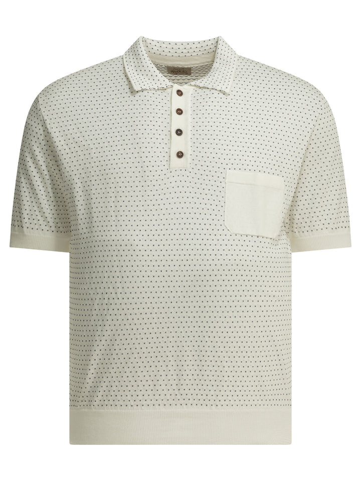 Rakkì Textured Knit Polo Shirt Buttons Polo shirts - Bianco | 0dd1bdd9e02bb5df380f8f6423dd07b745afc86f