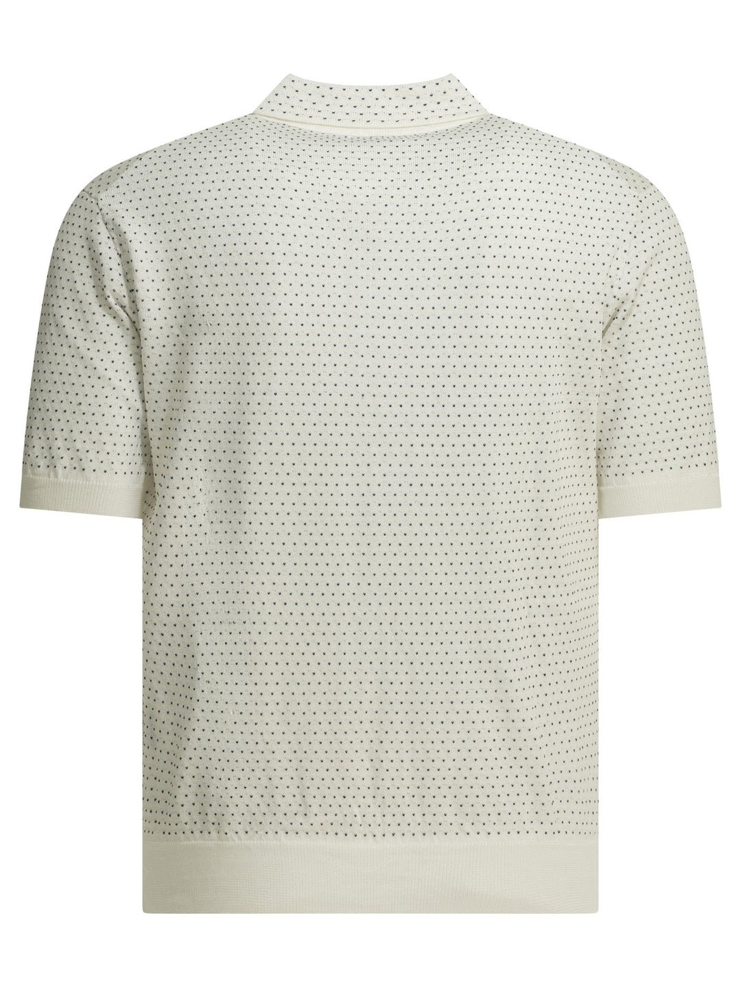 Rakkì Textured Knit Polo Shirt Buttons Polo shirts - Bianco | 724f405ca400adc57652e26961126b70781554a3