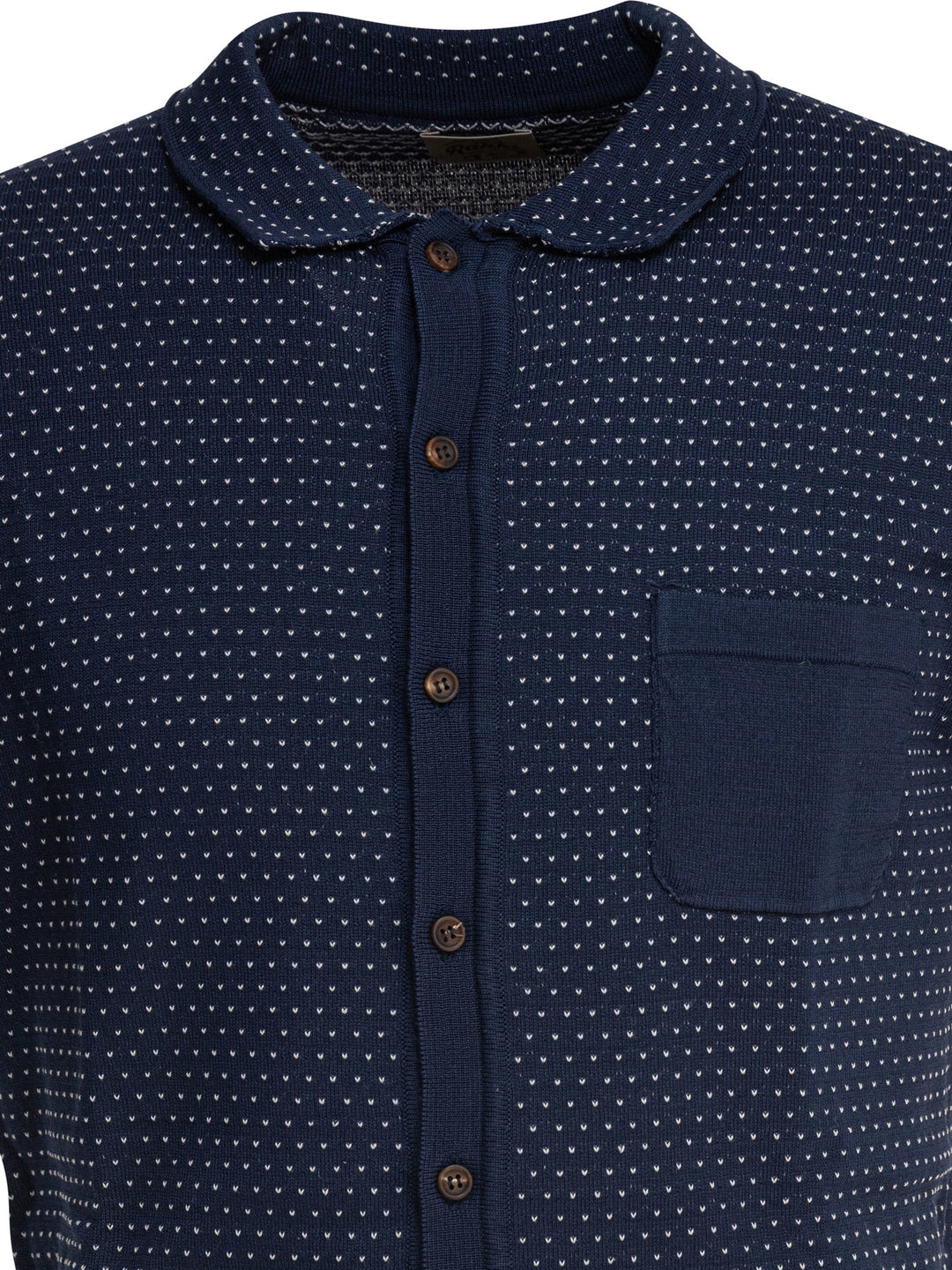 Rakkì Textured Knit Polo Shirt Buttons Polo shirts - Blu | 2ee8567700fa4e294c30ebe1b108ab3680dadb0a