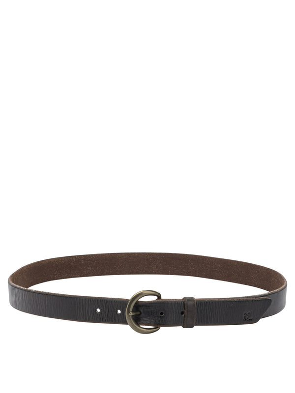 Hammered Leather Belt Cinture Marrone