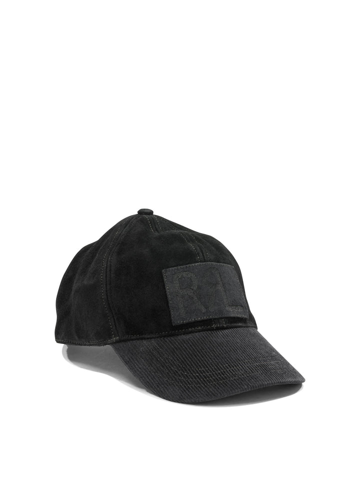 Rrl By Ralph Lauren Suede Baseball Cap Cappelli - Nero | 3cc3fc1ed957c5e00b7e2eb2bab2d46a22421e0e