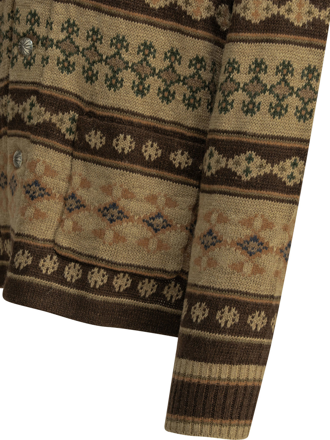 Rrl By Ralph Lauren Woven Knit Cardigan Knitwear - Beige | 9838410b1ed5361c7b32715832d45fa6c1defada