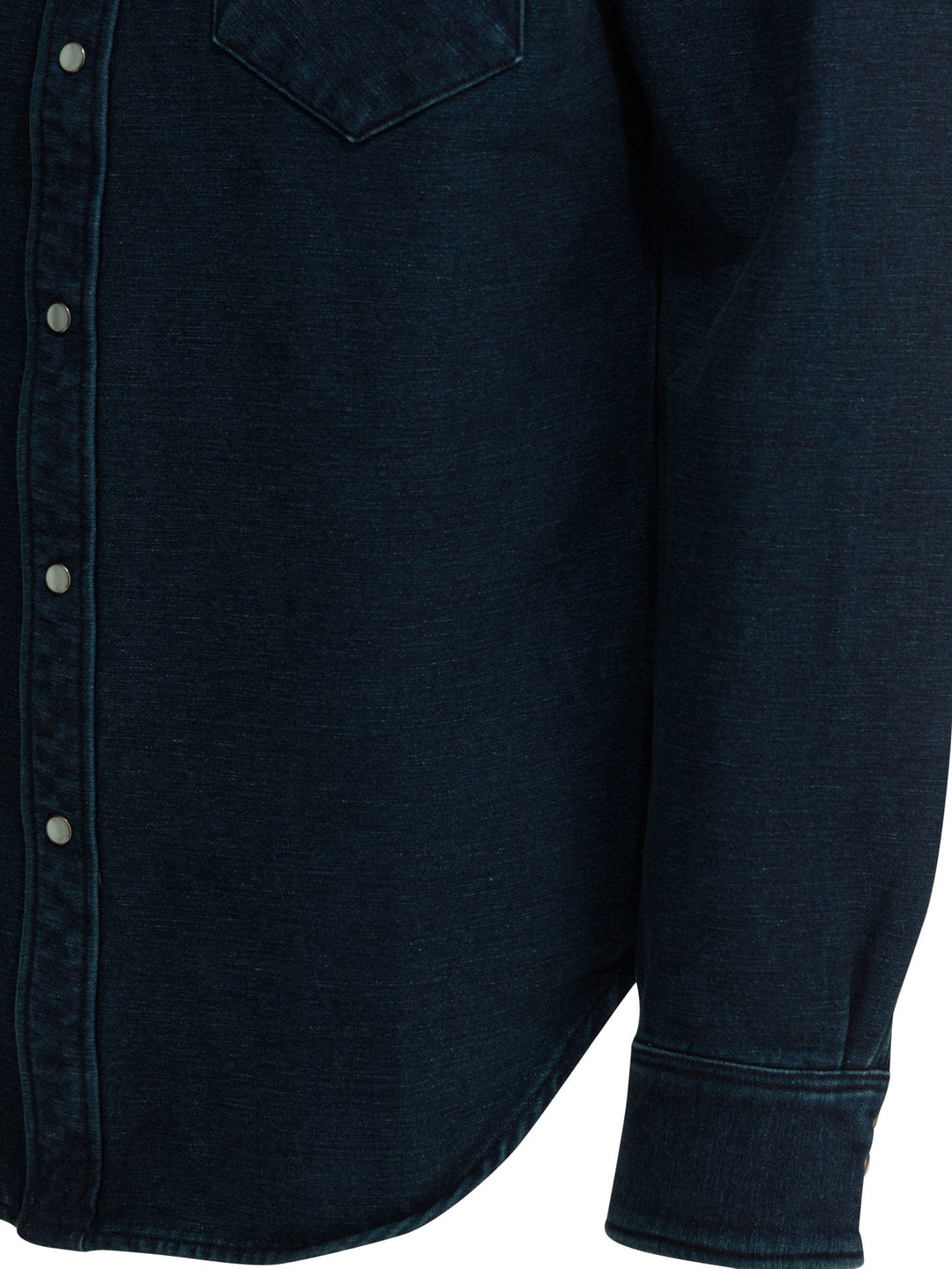Rrl By Ralph Lauren Indigo Suede Western Shirt Shirts - Blu | 0c23e61689ea54064efad0005339d63a19b71442