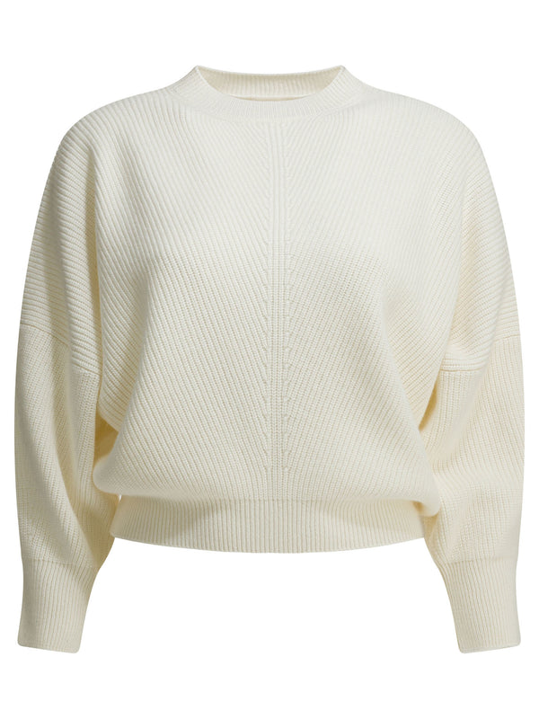 Cashmere Crewneck Sweater Knitwear Bianco