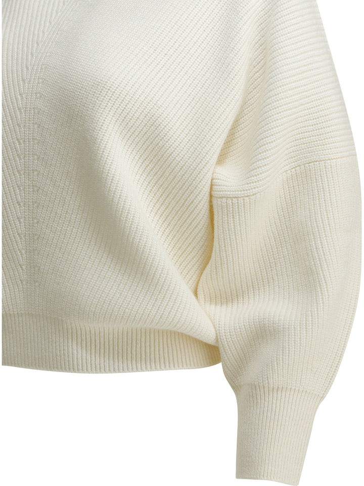 Sa Su Phi Cashmere Crewneck Sweater Knitwear - Bianco | c5cbf99f1e338bc3483ba4ace5677314a9df51a9