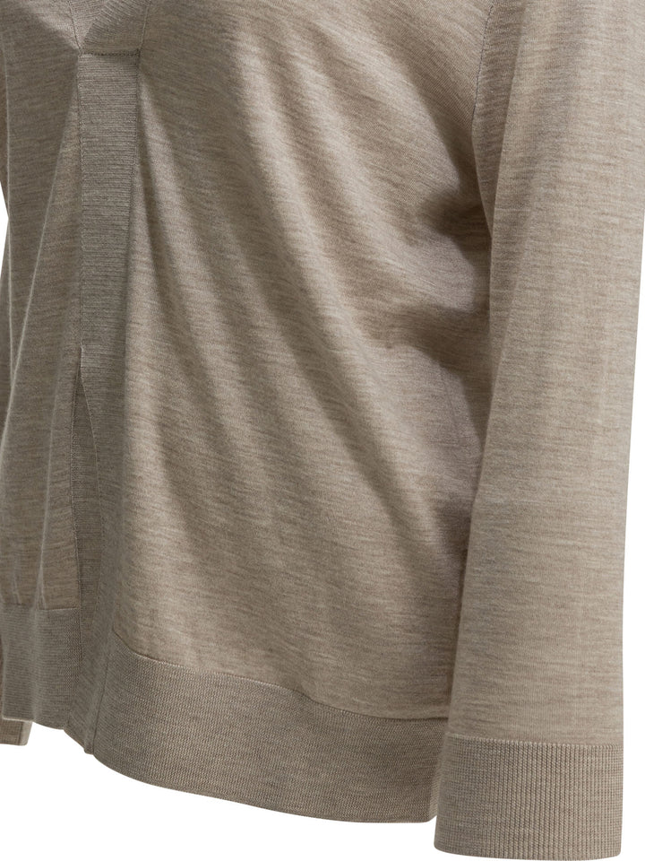 Sa Su Phi Cashmere V-Neck Sweater Knitwear - Beige | b482a495ac95bf7be95b6c16c955a145354be20d