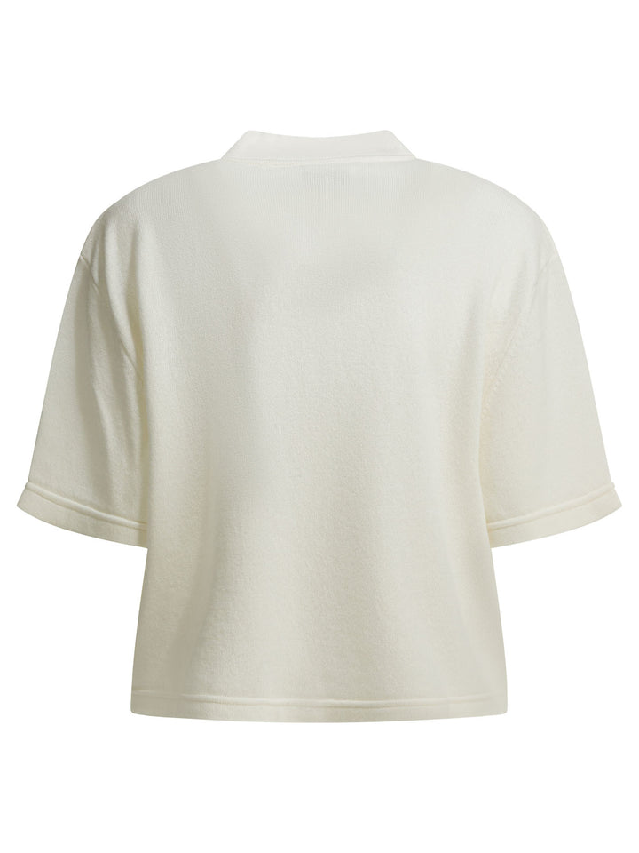 Sa Su Phi Cashmere Cropped Sweater Knitwear - Bianco | b54528d8c49d1ec96852dcdc7aa398c24e41304d
