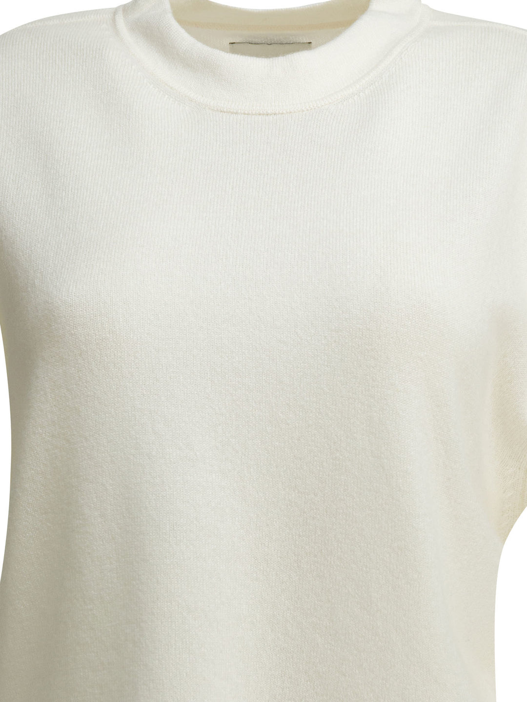 Sa Su Phi Cashmere Cropped Sweater Knitwear - Bianco | 149b771dbf744f348e8d02850fe05ea620f9b86f