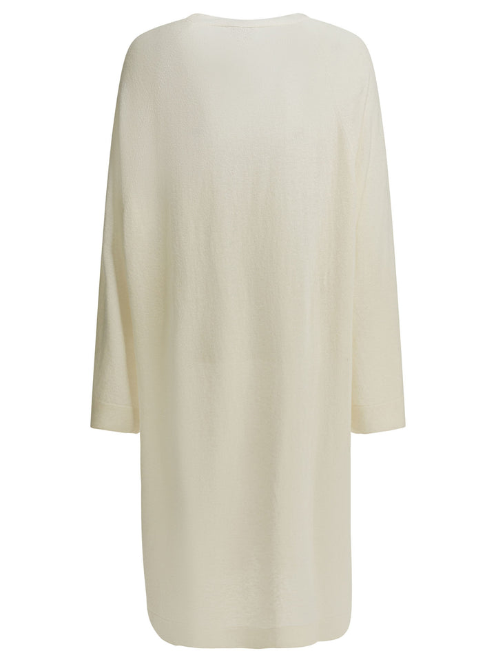 Sa Su Phi Silk Blend Long Cardigan Knitwear - Bianco | 068a5088fcad3d91b73b32ab91cb888d7a599316