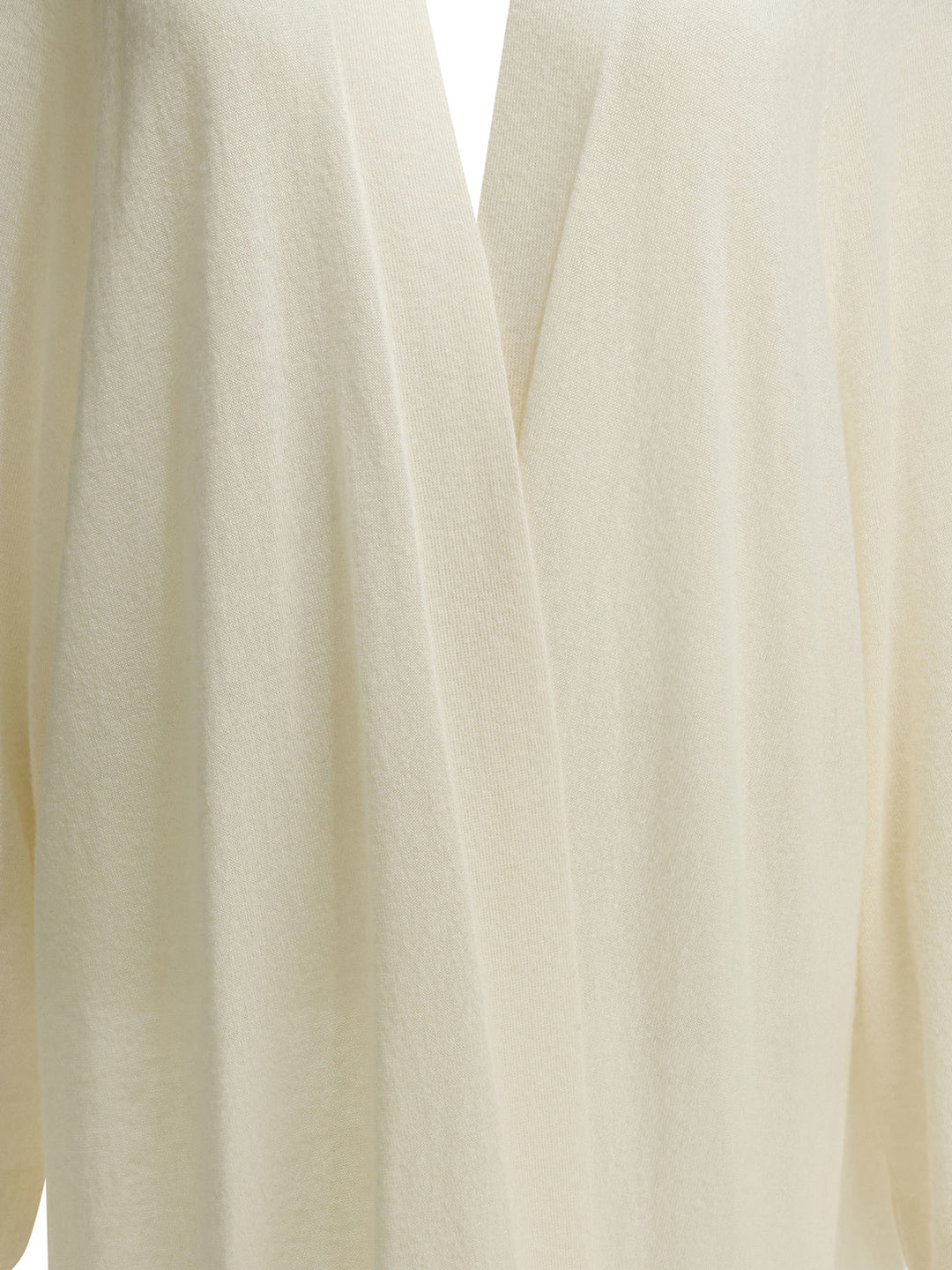 Sa Su Phi Silk Blend Long Cardigan Knitwear - Bianco | ae1b31a51d7fa8c12364b94930890b6a831293ef