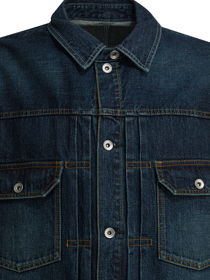 Sacai Denim Jacket Jackets and Coats - Blu | 94ab4d85e958cd85f8f8798b0f4a9e117af3c37e