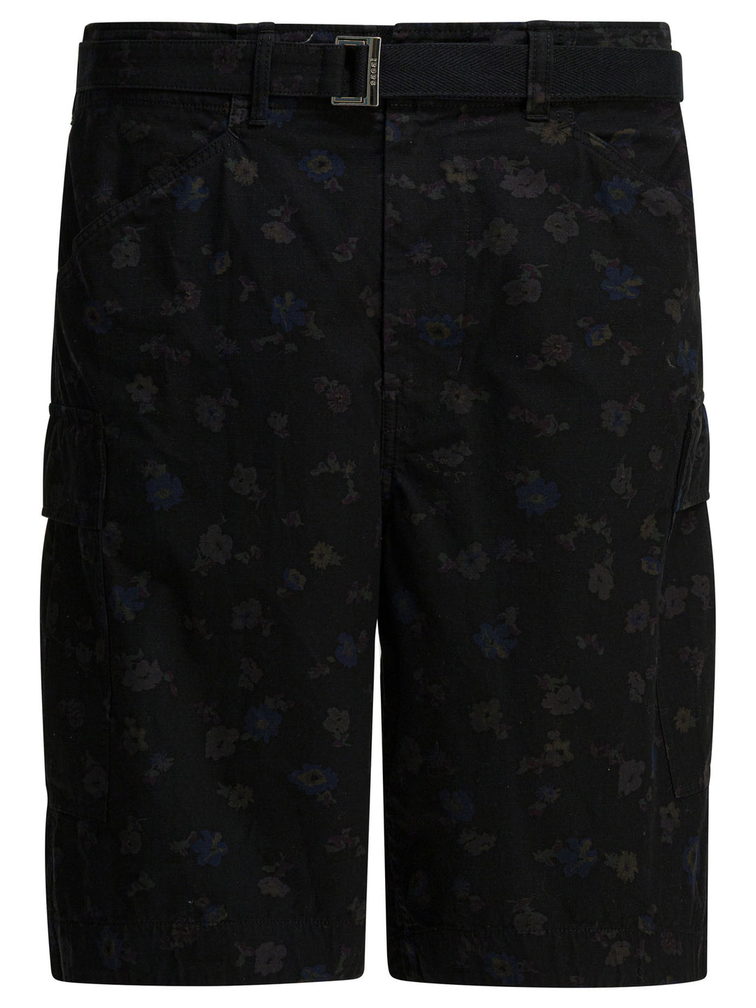 Sacai Floral Cargo Shorts - Nero | 520d5f7af36bf8603d093a6f75cc5dc535ca9b6c